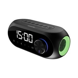 Asonic AS-W6 1200mAh 5W Siyah Bluetooth-Aux-Derece-Usb Double Alarmlı Saat Speaker