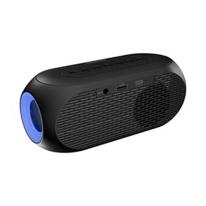 Asonic AS-W6 1200mAh 5W Siyah Bluetooth-Aux-Derece-Usb Double Alarmlı Saat Speaker