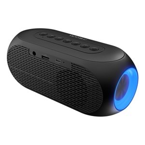 Mikado MD-W7 1200mAh 5W Beyaz/Siyah Bluetooth-Aux-Derece-Usb-FM Double Alarmlı Saat Speaker