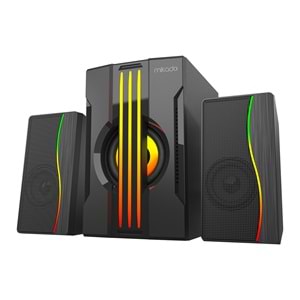 Mikado MD-254 2+1 25W(5w*2+15w) Usb+SD+Fm Bluetooth Destekli RGB Ses Sistemi