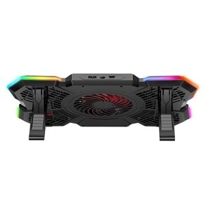 Rampage S47 COOLFLOW 5 Adet Kırmızı Led Fan 1 Usb 7 Farklı Kademe Ayarı 10'' 17.3'' Notebook Soğutucu Stand
