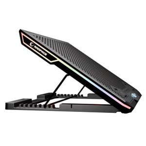 Rampage Blizzard R7 RGB Işıklı 6 Fanlı LCD Ekranlı 2 Usb Soketli 13''-15.6'' Notebook Soğutucu Stand
