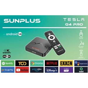 Sunplus TESLA Q4 PRO serıes cortex A53 Androıd DDR3 4GB 32GB TV Box