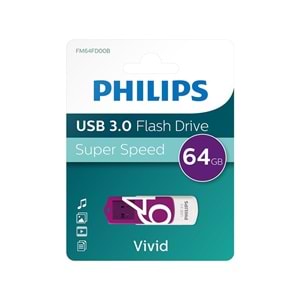 Philips FM64FD00B Vivid 64 GB USB 3.0 Flash Bellek