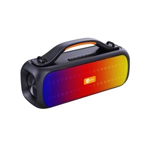 Lenovo Lecoo DS155 30W Kablosuz Bluetooth 5.0 RGB Aydınlatmalı IPX5 Suya Dayanıklı TWS Stereo Boombox Taşınabilir Hoparlör Siyah