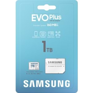 Samsung Evo Plus MB-MC1T0SA Class 10 UHS-I U3 A2 V30 1 TB Micro SD Kart