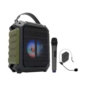 Dıgıtal Audıo DA-6A 20W 2 Adet Kablosuz El+ Baş-Ense Mikrofonlu FM/USB/SD Bluetoothlu Toplantı Anfisi