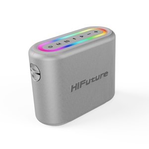 HiFuture Vocalist 200 Bluetooth RGB 100W Mikrofonlu Taşınabilir Karaoke Sistemi Kablosuz Hoparlör Silver