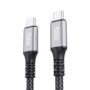 Bix BXCC242 USB4 Thunderbolt 3/4 Uyumlu USB-C IF 240W 40Gbps 8K 60Hz UHD Şarj, Data ve Görüntü Kablosu