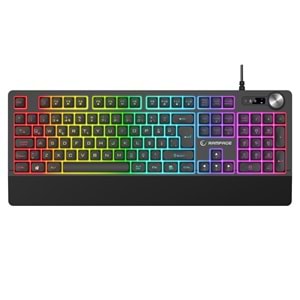 Rampage KM-9858 JAZZY V2 Siyah Usb RGB Aydınlatmalı Q 12800 DPI Mouse Gaming Oyuncu Klavye Mouse Set