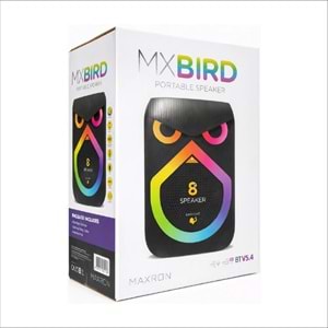Maxron MXBird Bluetooth Hoparlör Led Işıklı Ses Sistemi Parti Speaker