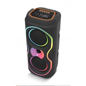 Maxron MXTube 20W Bluetooth Hoparlör Led Işıklı Ses Sistemi Parti Speaker Karaoke Özellikli + Mikrofon