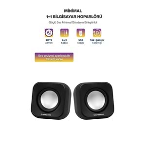 Sprange SR-PN99 2W*2 USB 2.0 + 3.5mm 5V Hoparlör