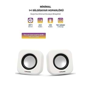 Sprange SR-PN99 2W*2 USB 2.0 + 3.5mm 5V Hoparlör