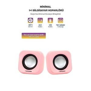 Sprange SR-PN99 2W*2 USB 2.0 + 3.5mm 5V Hoparlör