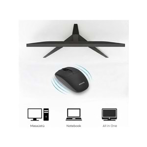 Philips SPK7398 Siyah Sessiz Optik Kablosuz Mouse