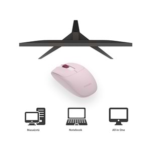 Philips SPK7398 Pembe Sessiz Optik Kablosuz Mouse