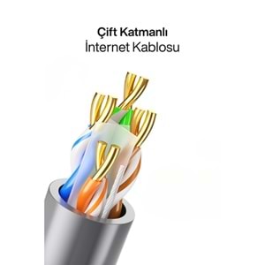 Mpıa NC-4 500 Metre CAT6 0.57 mm Çift Katmanlı Dış Ortam İnternet Kablosu