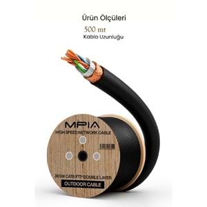 Mpıa NC-4 500 Metre CAT6 0.57 mm Çift Katmanlı Dış Ortam İnternet Kablosu