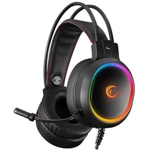 Rampage RM-K12 MANLY Siyah 7.1 Usb Surround RGB Işık EfektliGaming Oyuncu Mikrofonlu Kulaklık