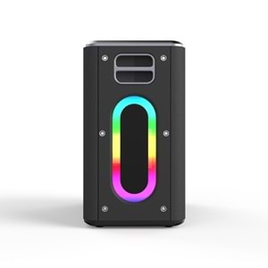 HiFuture MUSİCBOX Bluetooth 100W TWS Çift Mikrofonlu Taşınabilir Karaoke Sistemi Kablosuz Hoparlör Siyah