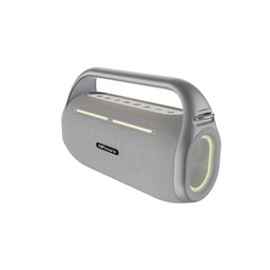 HiFuture MUSİCBOX 100 70W Bluetooth 5.0 BT/USB/SD Kart/ AUX Girişli Mikrofonlu Karaoke Sistemi Kablosuz Hoparlör Gümüş