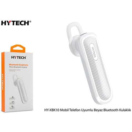 Hytech HY-XBK10 Beyaz/Siyah Mobil Telefon Uyumlu Bluetooth Kulaklık