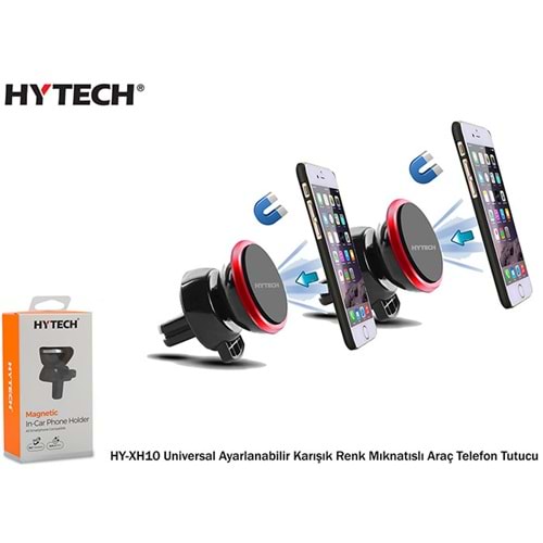 Hytech HY-XH10 Universal Ayarlanabilir Karışık Renkli Mıknatıslı Araç Telefon Tutucu