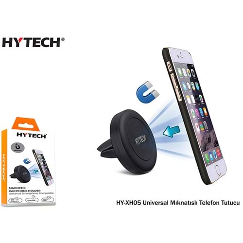 Hytech HY-XH05 Universal Mıknatıslı Siyah Telefon Tutucu