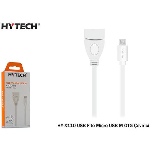 Hytech HY-X110 Beyaz USB F to Micro USB M OTG Çevirici
