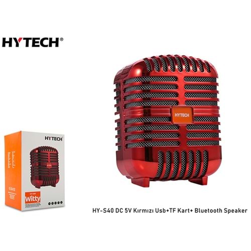 Hytech HY-S40 Siyah/Kırmızı/Mavi Usb+TF Kart DC 5V Bluetooth Speaker