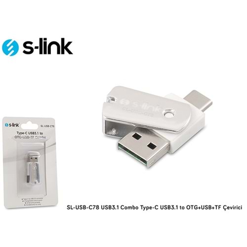 S-link SL-USB-C78 USB3.1 Combo Type-C USB3.1 to OTG+USB+TF Çevirici