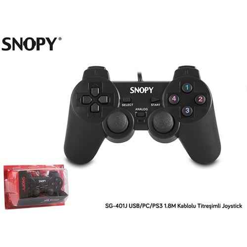 Snopy SG-401 USB/PC/PS3 1.8M Kablolu Titreşimli Joystick