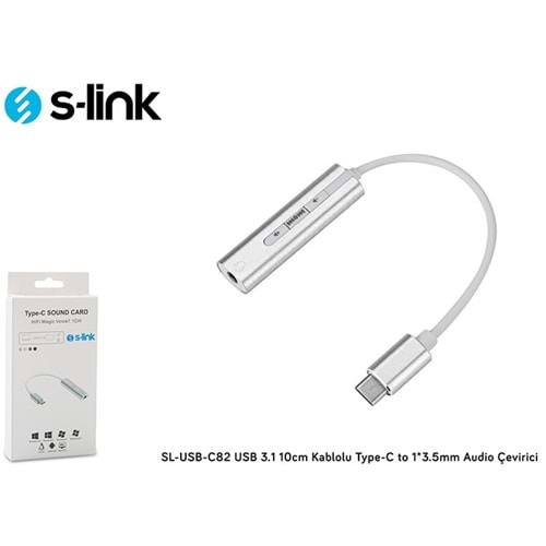 S-LİNK SL-USB-C82 USB 3.1 10cm Kablolu Type-C to
