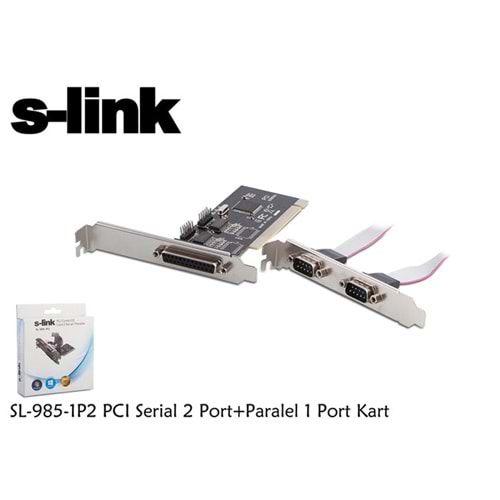 S-LİNK SL-985-1P2 PCI SERİAL 2 PORT+PARALEL 1 PORT KART