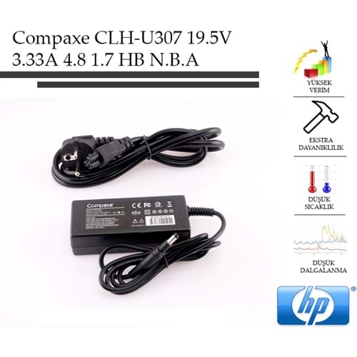 COMPAXE CLH-U307 19.5V 3.33A 4.8 1.7 HB NOTEBOOK ADAPTÖR