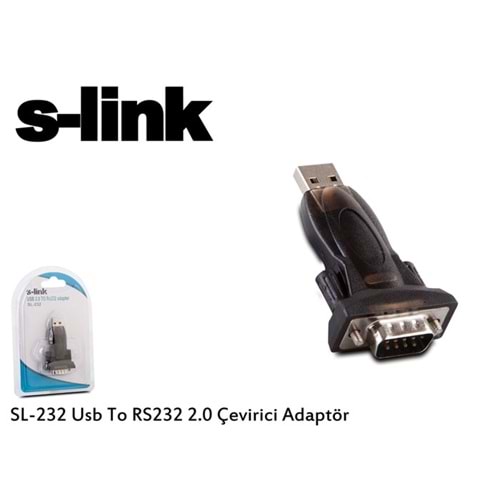 S-link SL-232 Usb To RS232 2.0 Çevirici Adaptör
