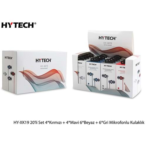Hytech HY-XK19 Kırmızı /Mavi/Beyaz/Gri Mikrofonlu Kulaklık