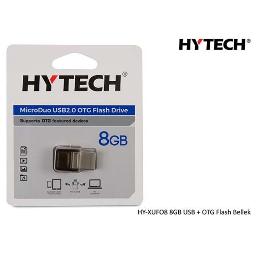 HYTECH HY-XUFO8 8GB USB + MICRO OTG FLASH BELLEK