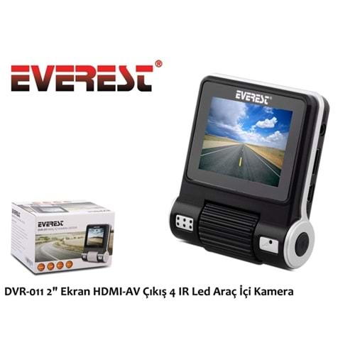 Everest DVR-011 2 Ekran HDMI-AV Çıkış 4 IR Led Araç İçi Kamera