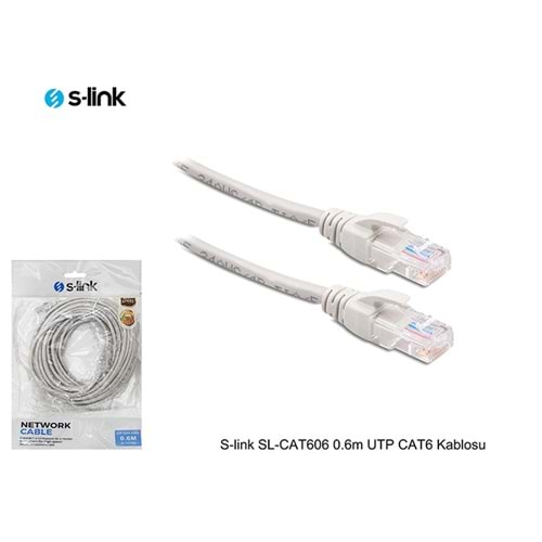 S-link SL-CAT606 0,6mt UTP Cat6 Kablo