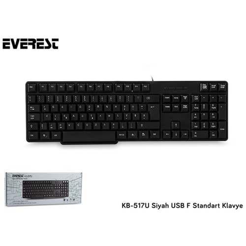 Everest KB-517U Siyah USB F Standart Klavye