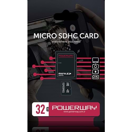 Powerway 32 GB Micro SD Class 10 Hafıza Kartı