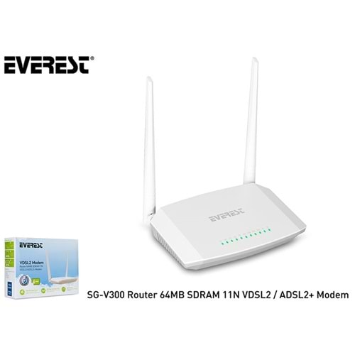 Everest SG-V300 Router 64MB SDRAM 11N VDSL2/ADSL2 + Modem