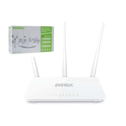 Everest EWR-F303 300Mbps 2.4GHz 3x 5dBi Anten 1x WAN 3x LAN Repeater+AP+WISP Destekli Wireless Router