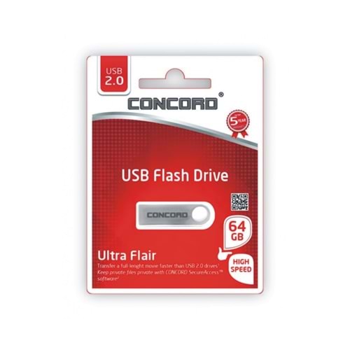 CONCORD C-U64 64 GB USB 2.0 METAL ULTRA FLAİR FLASH BELLEK