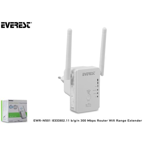 EVEREST EWR-N501 IEEE802.11 b/g/n 300Mbps ROUTER WİFİ RANGE EX