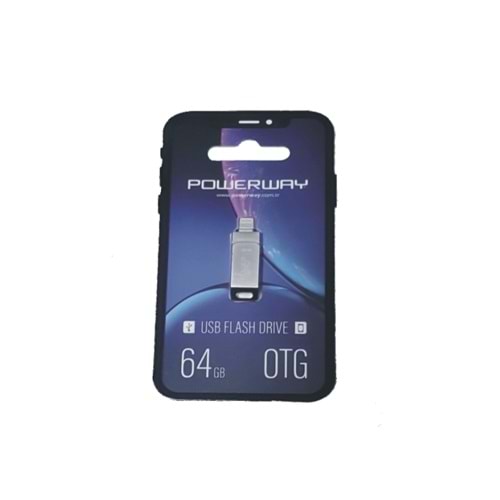 Powerway 64 GB Otg Iphone Usb Mini Metal Flash Bellek