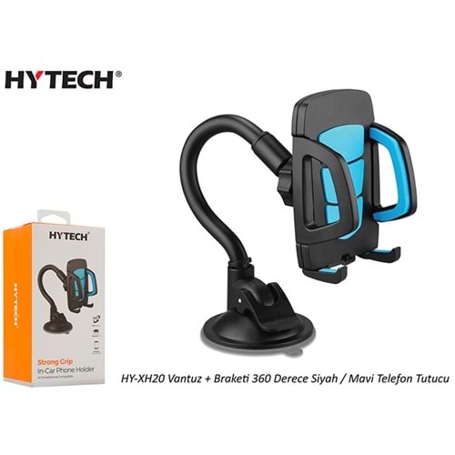 Hytech HY-XH20 Vantuz + Braketi 360 Derece Siyah-Mavi Telefon Tutucu