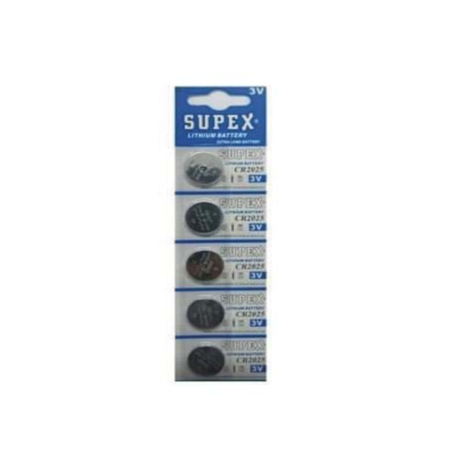 Supex CR2025 3v (5 paket) Lityum Para Pilli